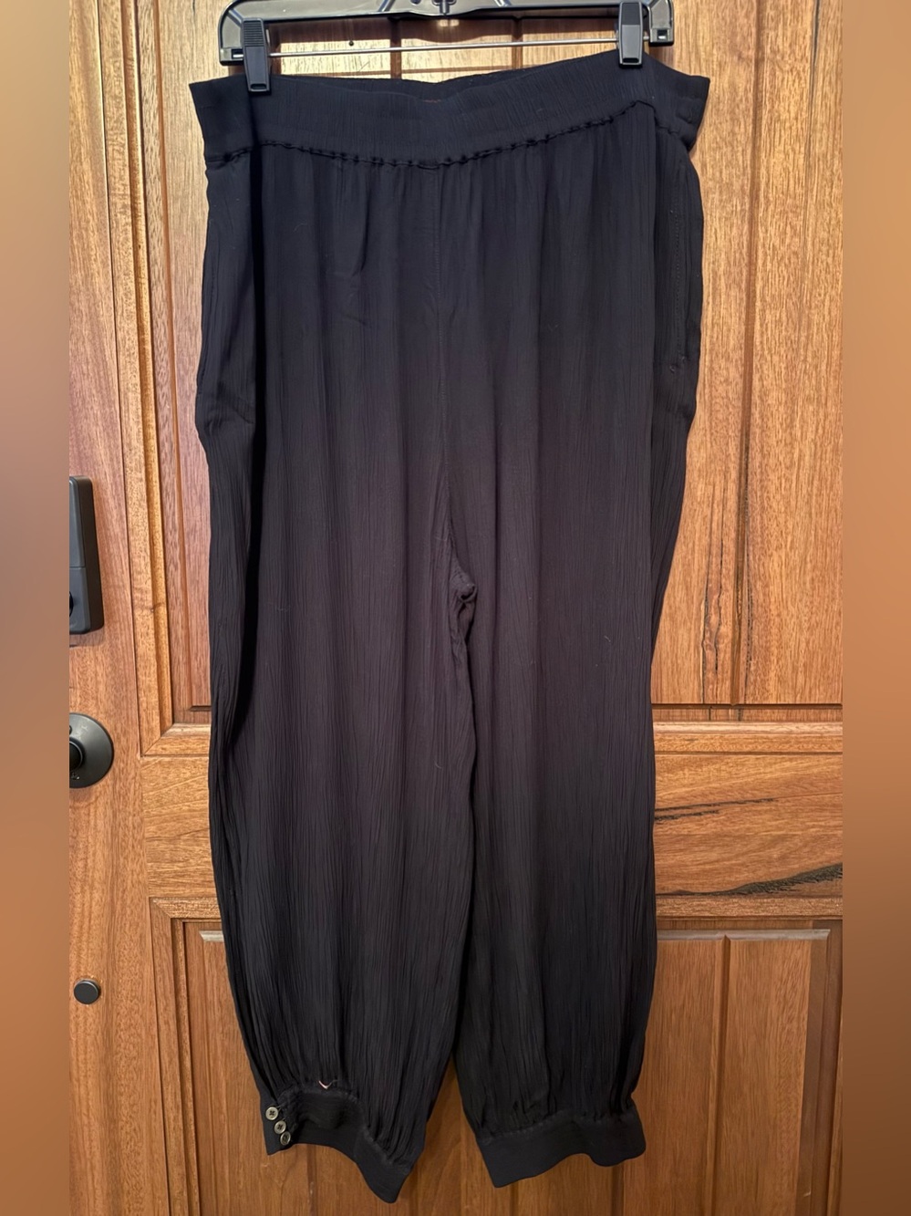 Anthropologie Hei Hei Boho Black Elastic Waist Pull-On Pants